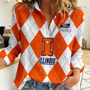 Limited Edition – Customized NCAA Illinois Fighting Illini Women Casual Shirt For Fan