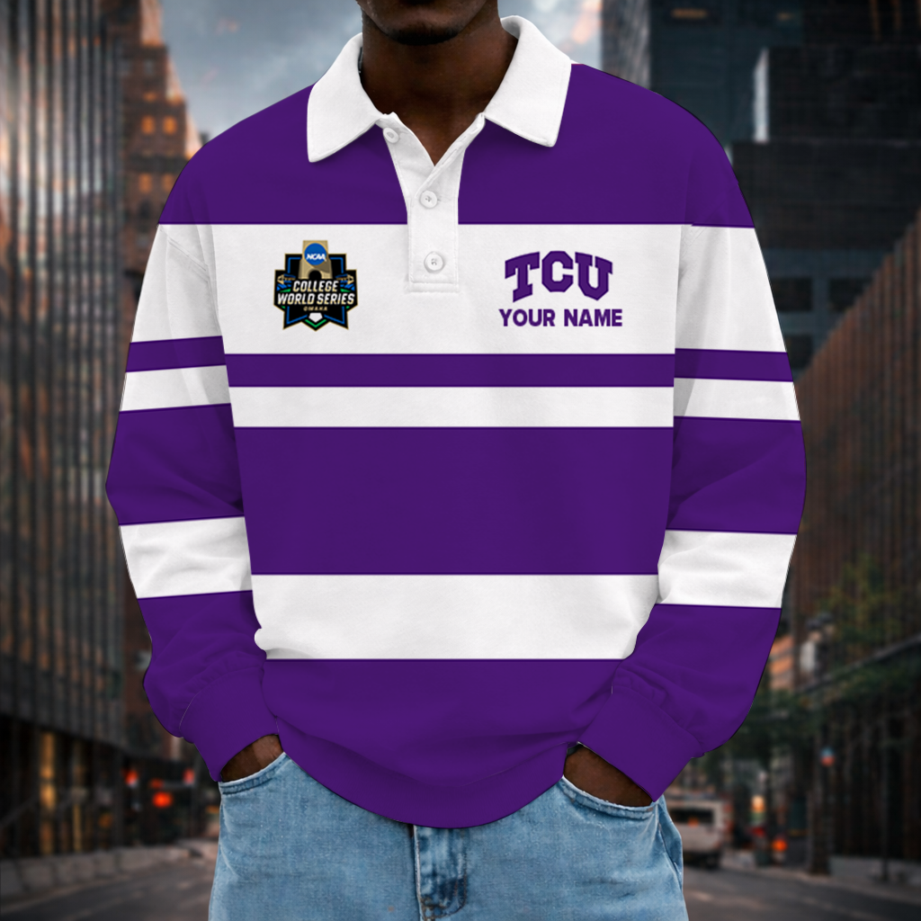 Limited Edition – Customized NCAA Tcu Horned Frogs Unisex Long Sleeve Polo Shirt