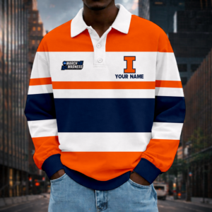 Limited Edition – Customized NCAA Illinois Fighting Illini Unisex Long Sleeve Polo Shirt