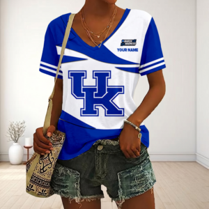 Limited Edition – Customized NCAA Kentucky Wildcats V-Neck Female Shirt