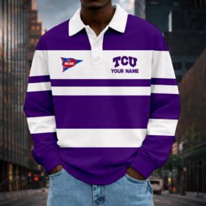 Limited Edition – Customized NCAA Tcu Horned Frogs Unisex Long Sleeve Polo Shirt