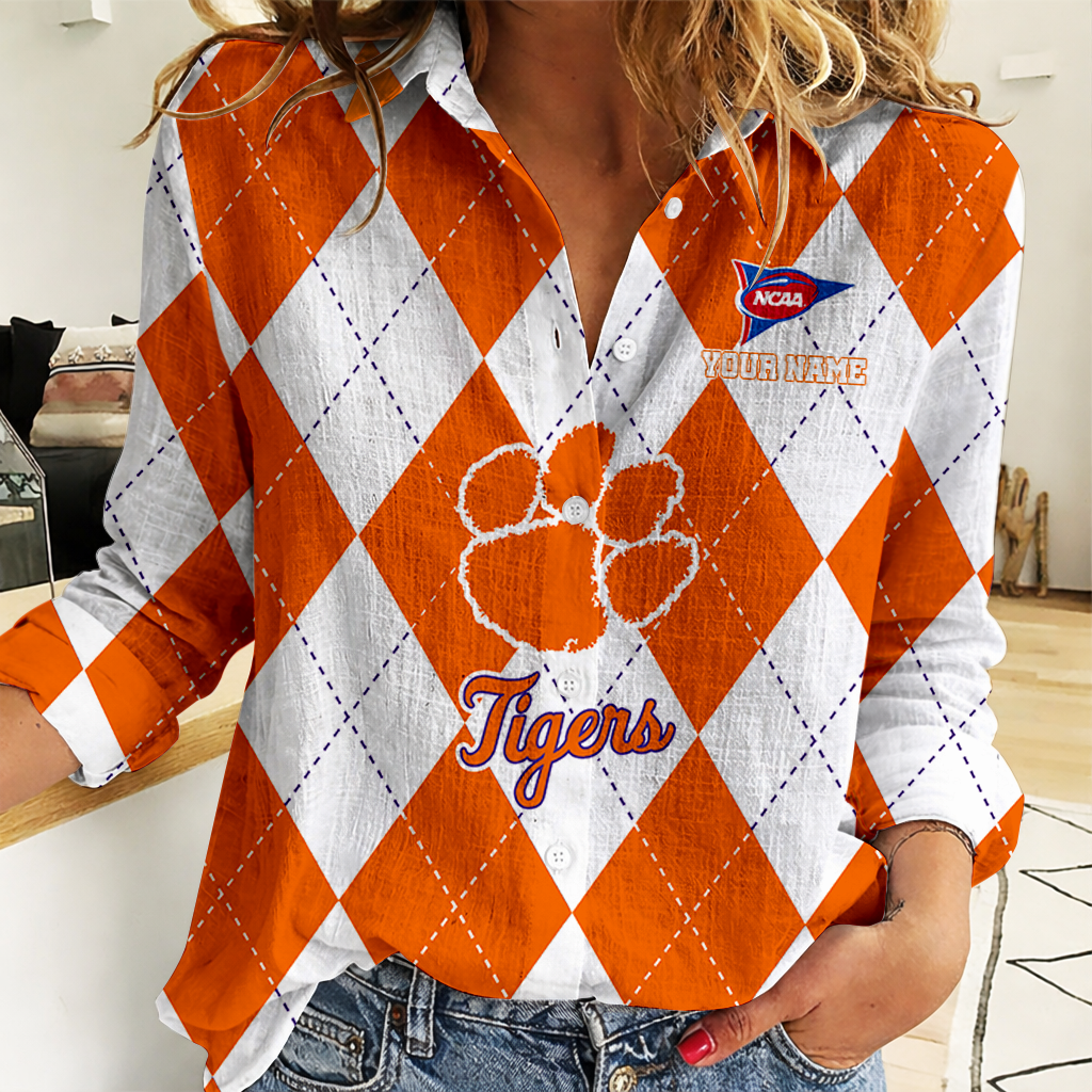 Limited Edition – Customized NCAA Clemson Tigers Women Casual Shirt For Fan
