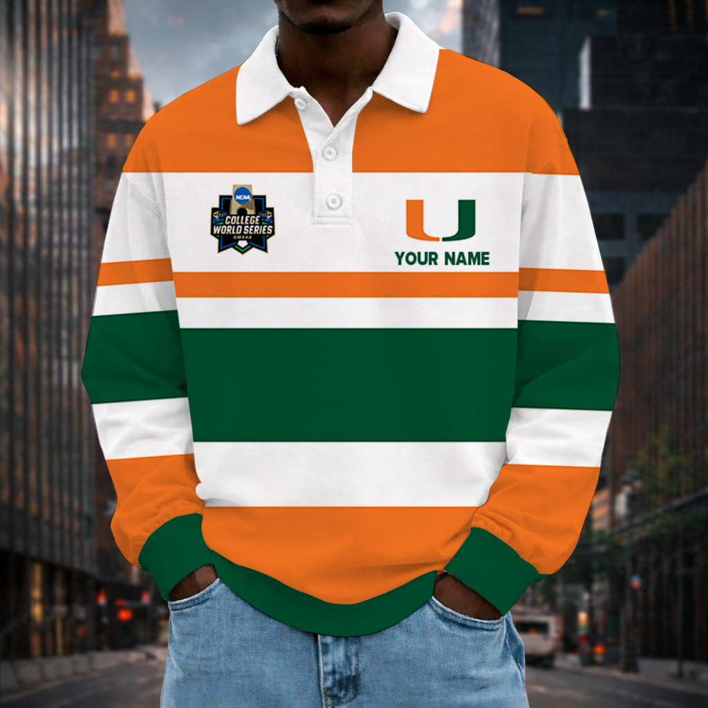 Limited Edition – Customized NCAA Miami Hurricanes Unisex Long Sleeve Polo Shirt