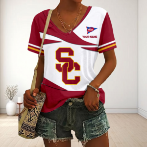 Limited Edition – Customized NCAA Usc Trojans V-Neck Female Shirt