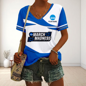 Limited Edition – Customized NCAA March Madness V-Neck Female Shirt