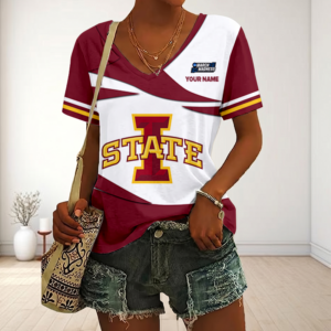 Limited Edition – Customized NCAA Iowa State Cyclones V-Neck Female Shirt