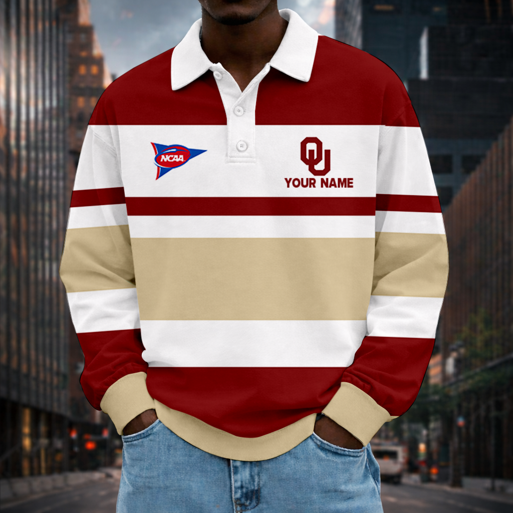 Limited Edition – Customized NCAA Oklahoma Sooners Unisex Long Sleeve Polo Shirt