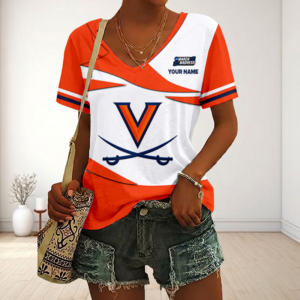 Limited Edition – Customized NCAA Virginia Cavaliers V-Neck Female Shirt