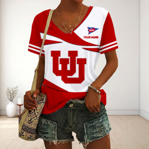 Limited Edition – Customized NCAA Utah Utes V-Neck Female Shirt