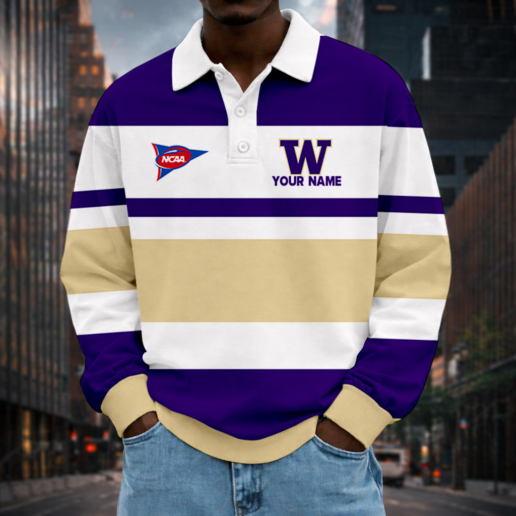 Limited Edition – Customized NCAA Washington Huskies Unisex Long Sleeve Polo Shirt