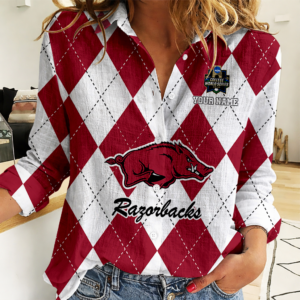 Limited Edition – Customized NCAA Arkansas Razorbacks Women Casual Shirt For Fan
