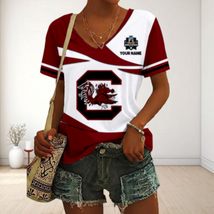 Limited Edition – Customized NCAA South Carolina Gamecocks V-Neck Female Shirt