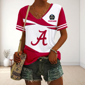Limited Edition – Customized NCAA Alabama Crimson Tide V-Neck Female Shirt