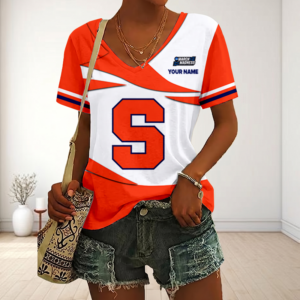 Limited Edition – Customized NCAA Syracuse Orange V-Neck Female Shirt