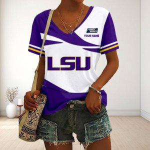 Limited Edition – Customized NCAA Lsu Tigers V-Neck Female Shirt