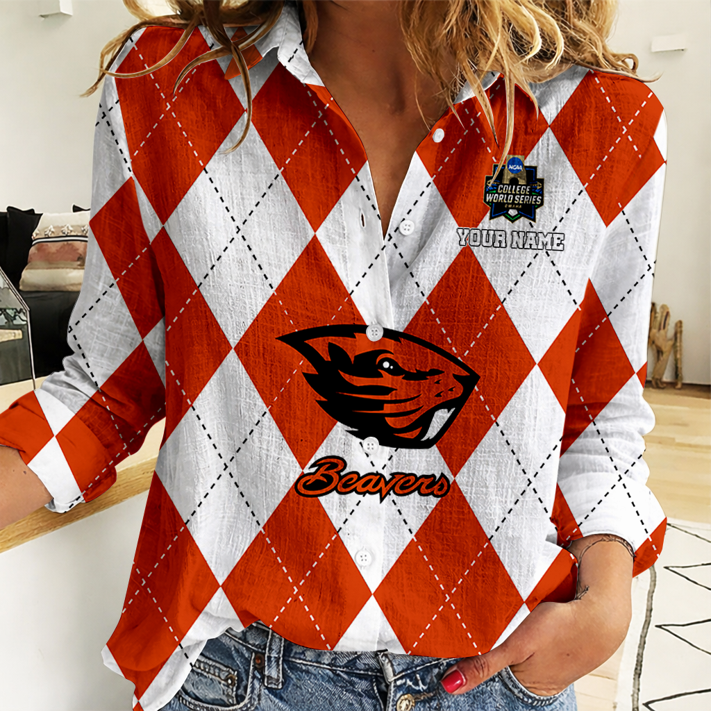 Limited Edition – Customized NCAA Oregon State Beavers Women Casual Shirt For Fan