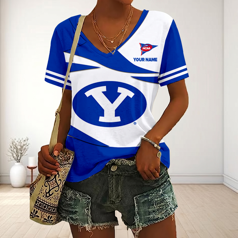 Limited Edition – Customized NCAA Byu Cougars V-Neck Female Shirt