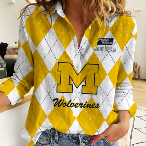 Limited Edition – Customized NCAA Michigan Wolverines Women Casual Shirt For Fan