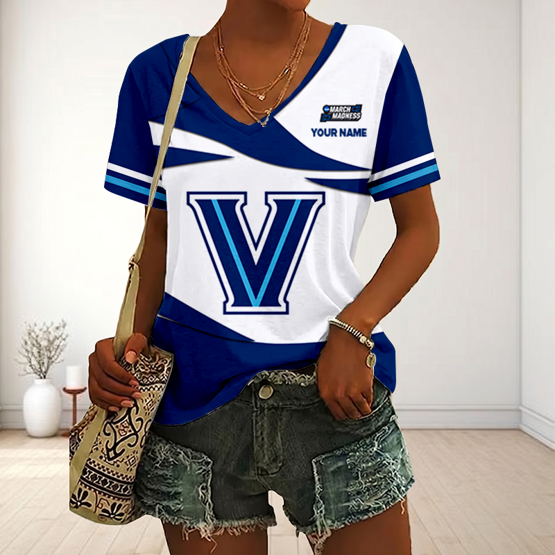 Limited Edition – Customized NCAA Villanova Wildcats V-Neck Female Shirt