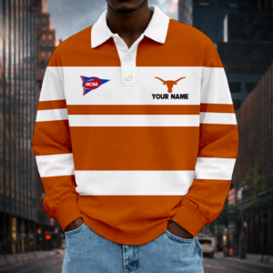 Limited Edition – Customized NCAA Texas Longhorns Unisex Long Sleeve Polo Shirt