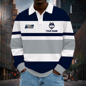 Limited Edition – Customized NCAA UConn Huskies Unisex Long Sleeve Polo Shirt