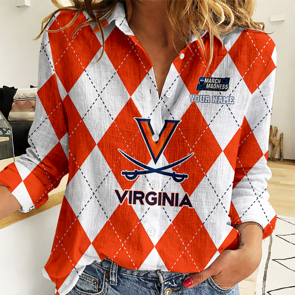 Limited Edition – Customized NCAA Virginia Cavaliers Women Casual Shirt For Fan