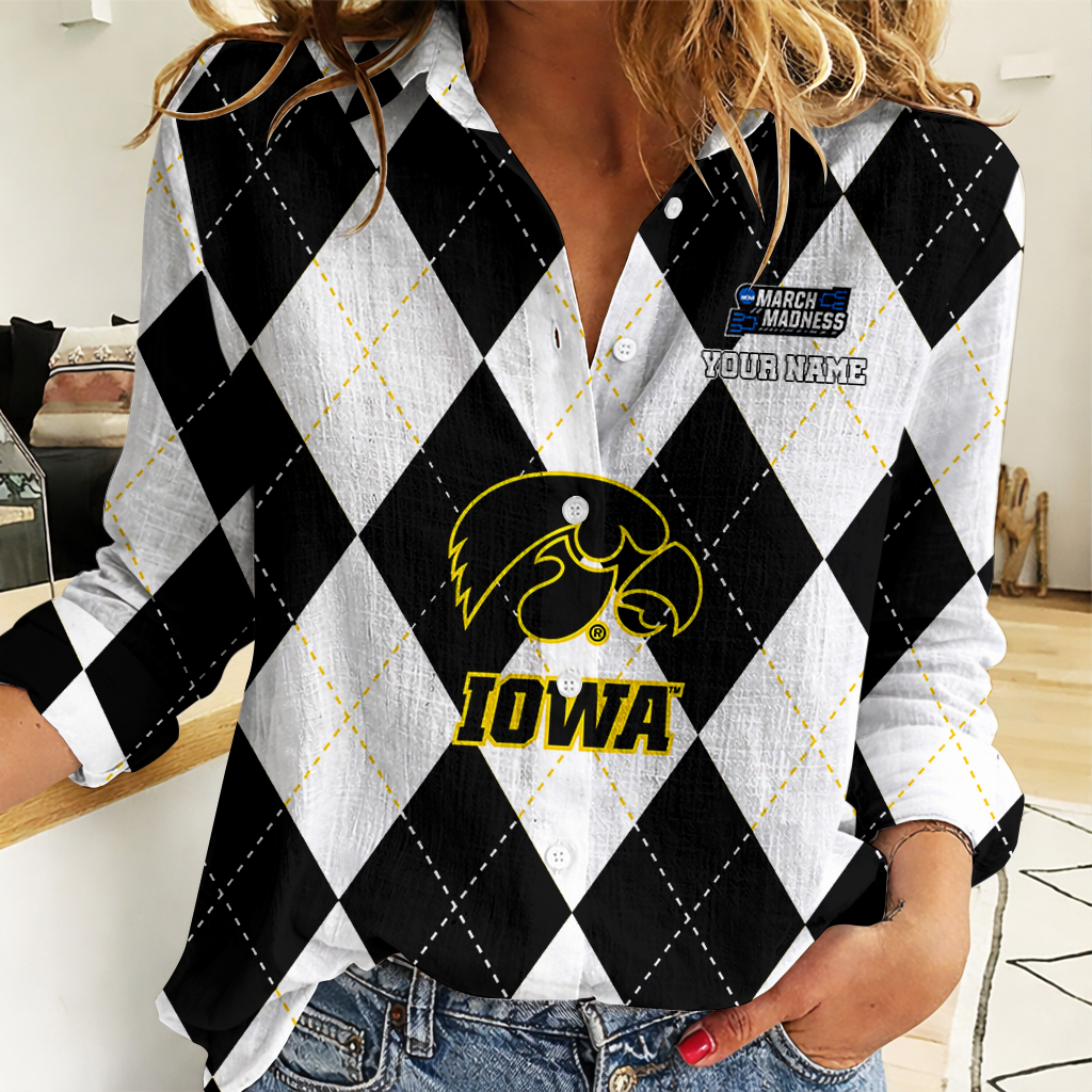 Limited Edition – Customized NCAA Iowa Hawkeyes Women Casual Shirt For Fan