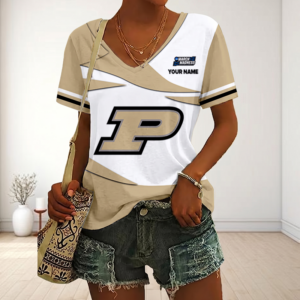 Limited Edition – Customized NCAA Purdue Boilermakers V-Neck Female Shirt