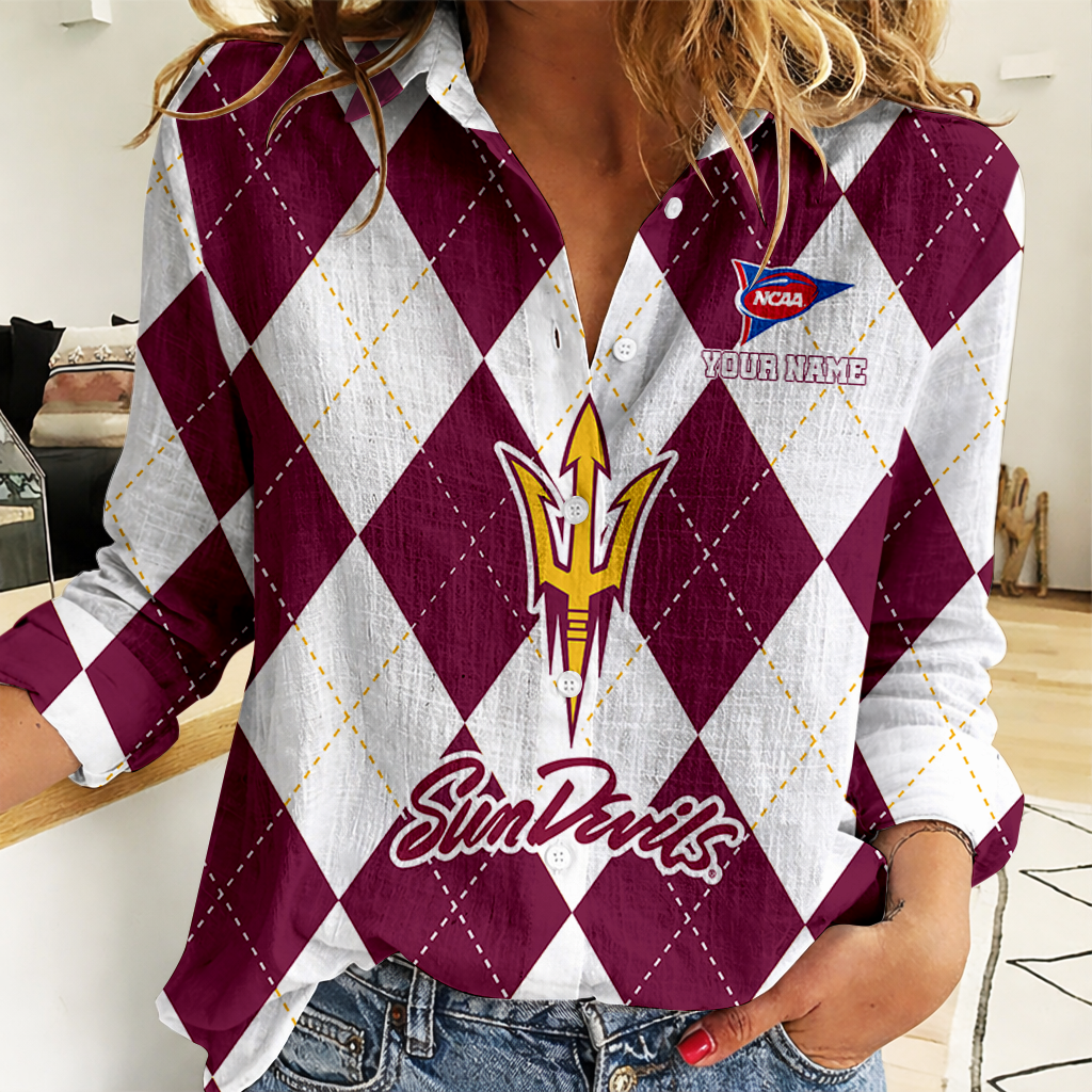 Limited Edition – Customized NCAA Arizona State Sun Devils Women Casual Shirt For Fan