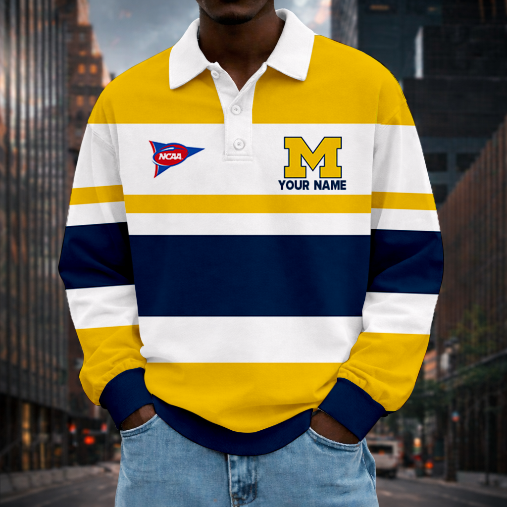Limited Edition – Customized NCAA Michigan Wolverines Unisex Long Sleeve Polo Shirt