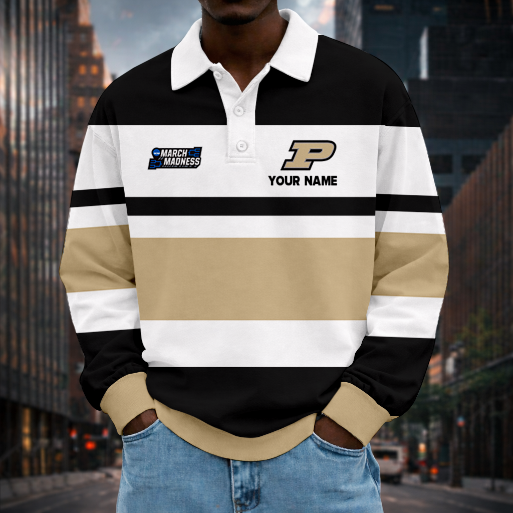 Limited Edition – Customized NCAA Purdue Boilermakers Unisex Long Sleeve Polo Shirt