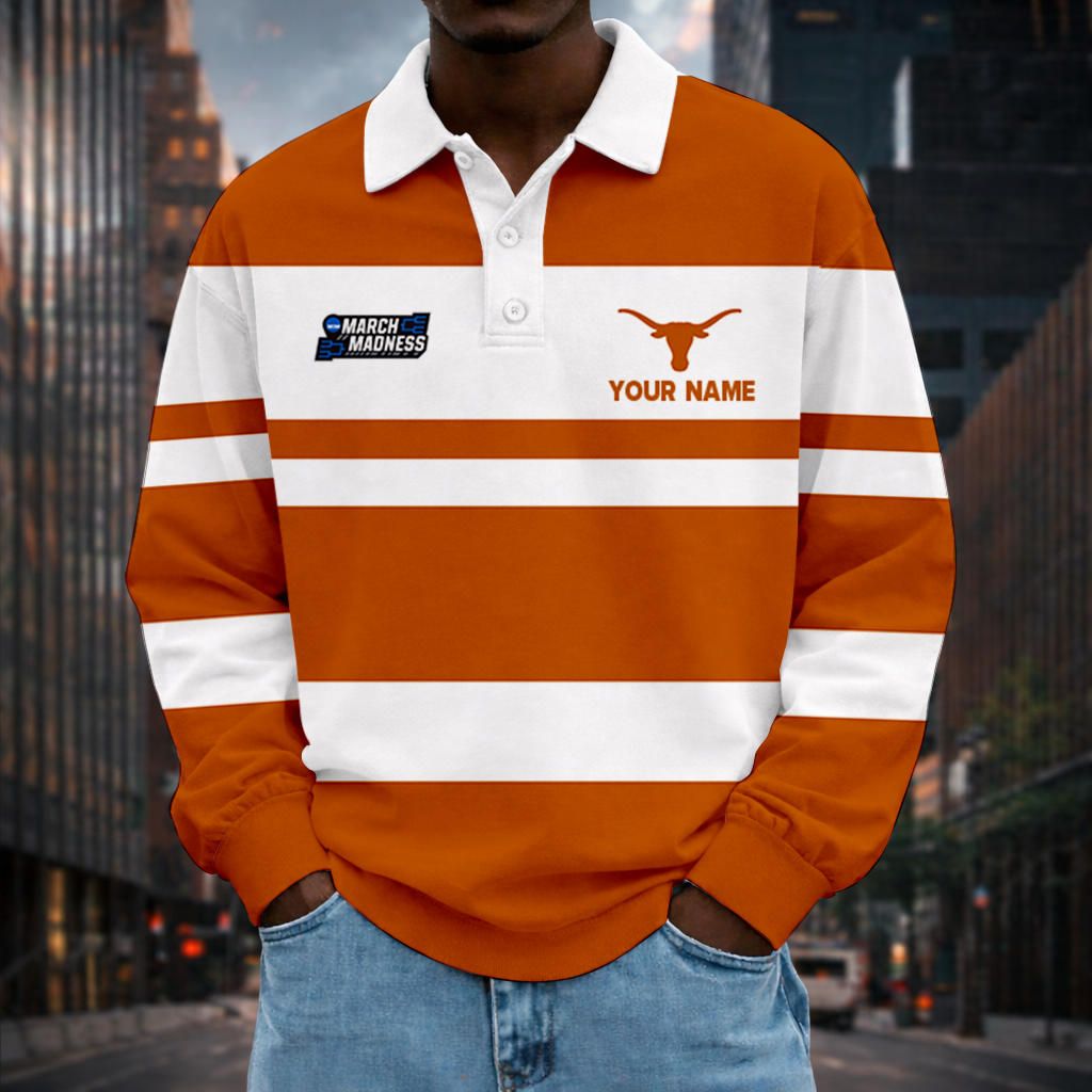 Limited Edition – Customized NCAA Texas Longhorns Unisex Long Sleeve Polo Shirt