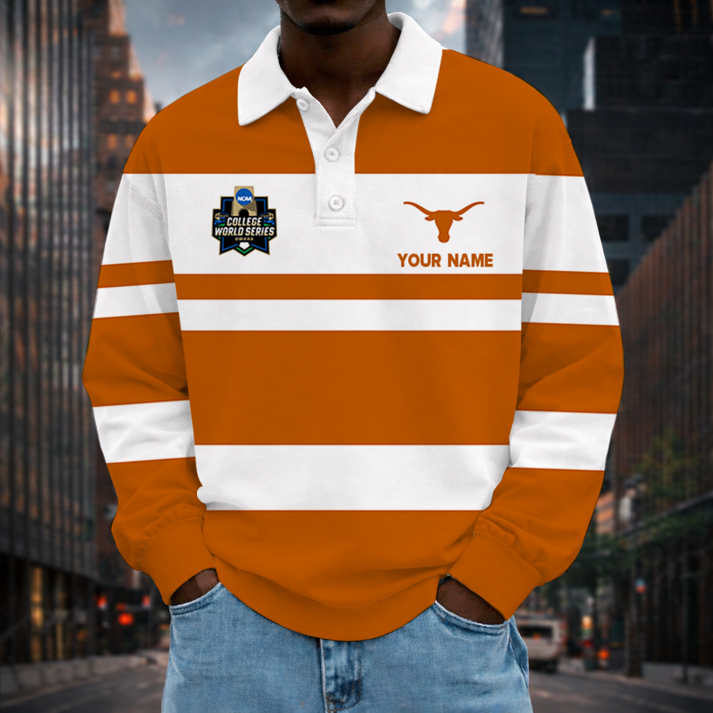 Limited Edition – Customized NCAA Texas Longhorns Unisex Long Sleeve Polo Shirt