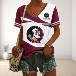 Limited Edition – Customized NCAA Florida State Seminoles V-Neck Female Shirt