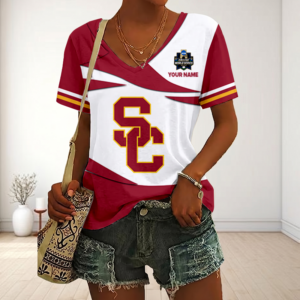 Limited Edition – Customized NCAA Usc Trojans V-Neck Female Shirt