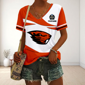 Limited Edition – Customized NCAA Oregon State Beavers V-Neck Female Shirt