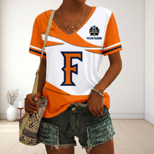Limited Edition – Customized NCAA Cal State Fullerton Titans V-Neck Female Shirt