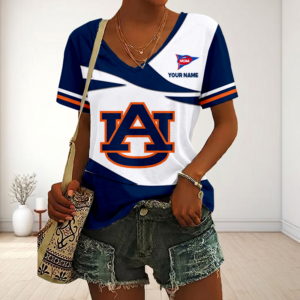 Limited Edition – Customized NCAA Auburn Tigers V-Neck Female Shirt