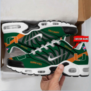Limited Edition – Customized NCAA Miami Hurricanes Unisex Air Max Plus Sneakers