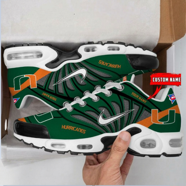 Limited Edition – Customized NCAA Miami Hurricanes Unisex Air Max Plus Sneakers