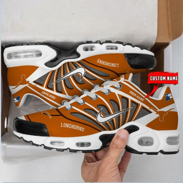 Limited Edition – Customized NCAA Texas Longhorns Unisex Air Max Plus Sneakers