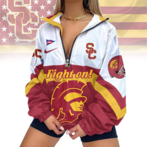 Limited Edition – Customized NCAA Usc Trojans V-Neck Zipper Sweatshirt Jacket