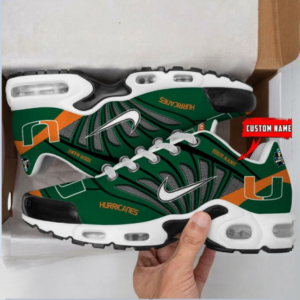 Limited Edition – Customized NCAA Miami Hurricanes Unisex Air Max Plus Sneakers
