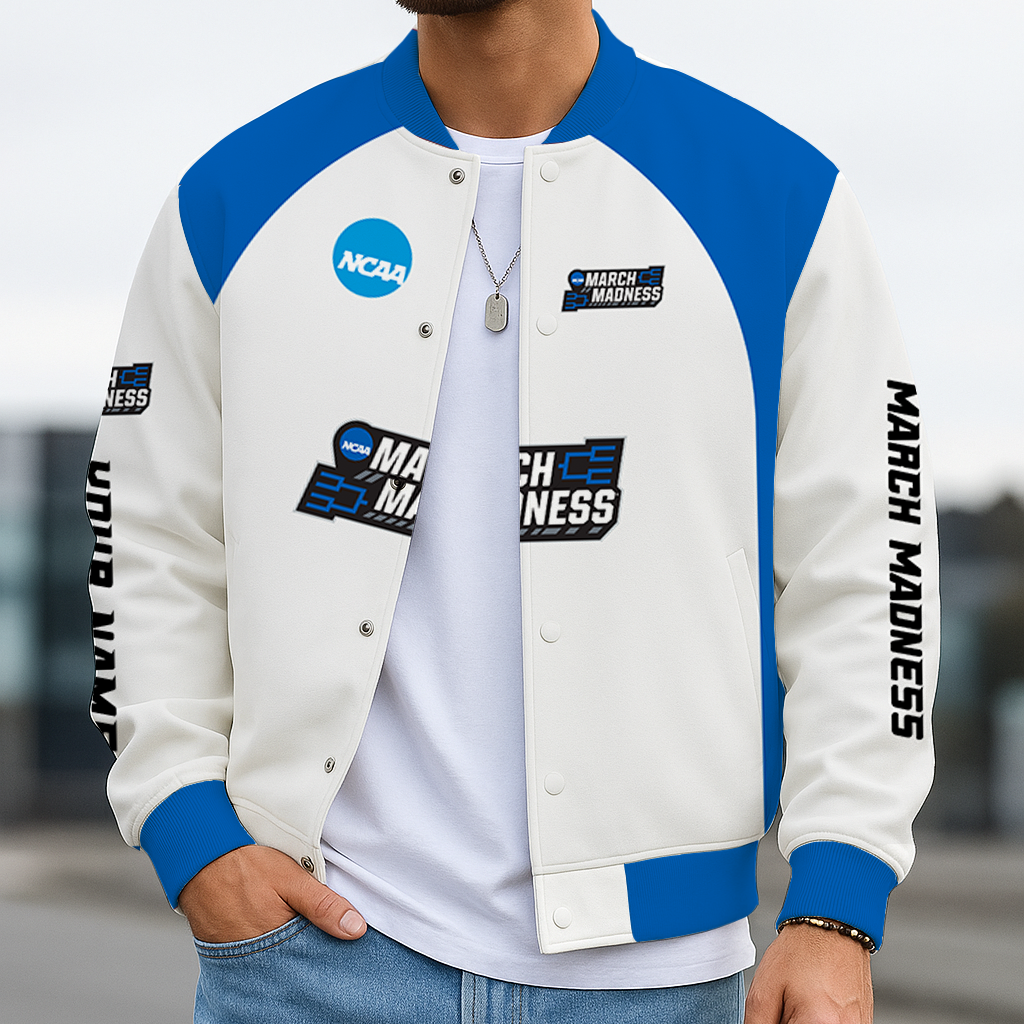 Limited Edition – Customized NCAA March Madness Baseball Jacket, Varsity Jacket