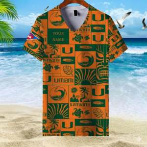 Limited Edition – Customized NCAA Miami Hurricanes V-Neck Female Shirt