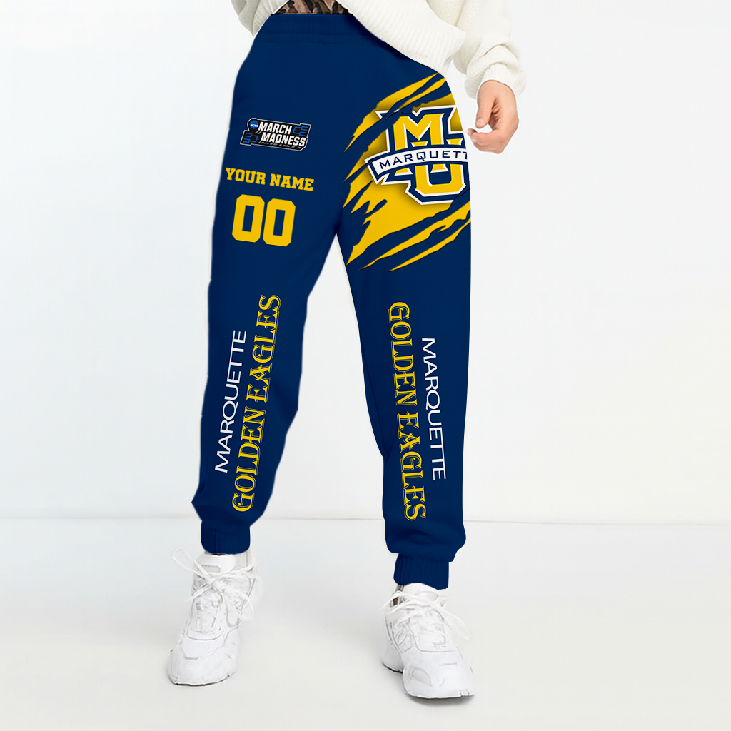 Limited Edition – Customized NCAA Marquette Golden Eagles Unisex Long Pants
