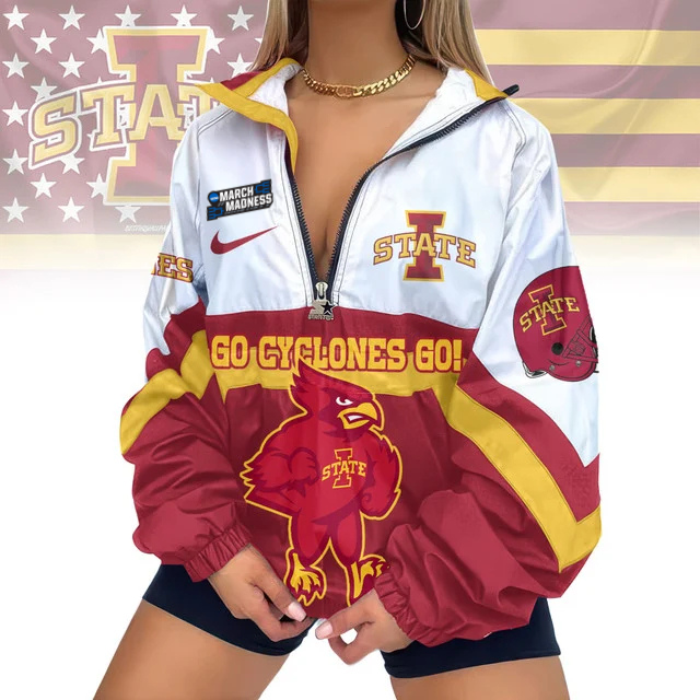 Limited Edition – Customized NCAA Iowa State Cyclones V-Neck Zipper Sweatshirt Jacket