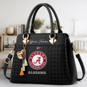Limited Edition – Customized NCAA Alabama Crimson Tide Zip Handbag Multicolor