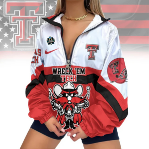 Limited Edition – Customized NCAA Texas Tech Red Raiders V-Neck Zipper Sweatshirt Jacket