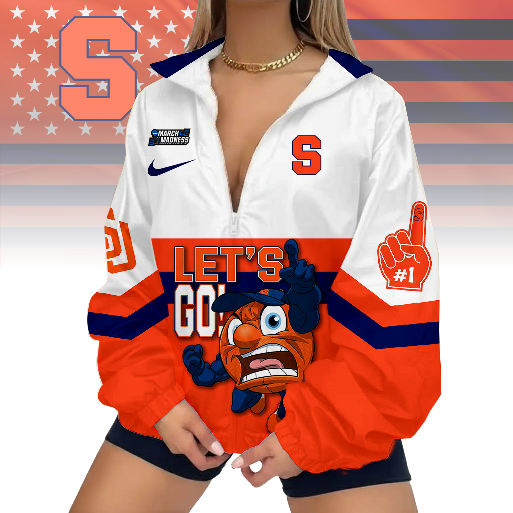 Limited Edition – Customized NCAA Syracuse Orange V-Neck Zipper Sweatshirt Jacket